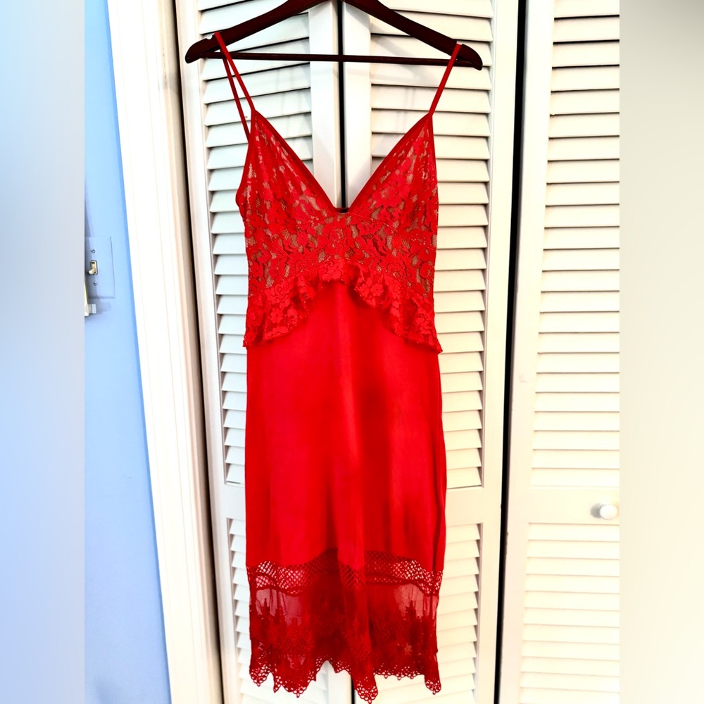 French Connection Scarlet Lace Chemise
